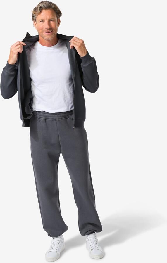 HEMA Heren Sweatbroek Carlson Donkergrijs (donkergrijs) - Foto 3