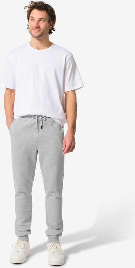 HEMA Heren Sweatbroek Grijsmelange (grijsmelange)