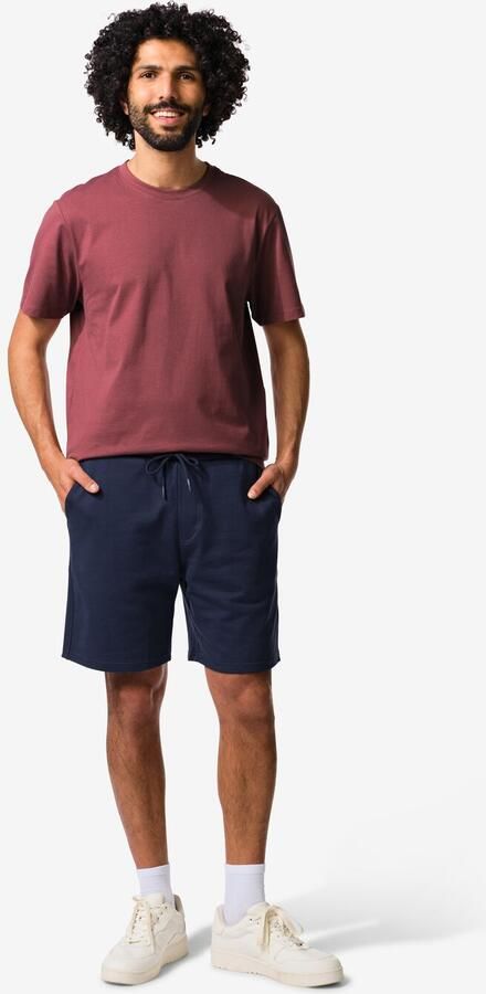 HEMA Heren Sweatshort Donkerblauw (donkerblauw)