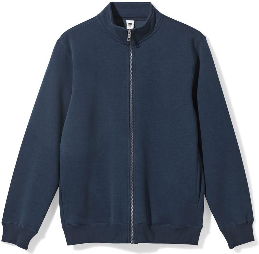 HEMA Heren Sweatvest Nielson Donkerblauw (donkerblauw)