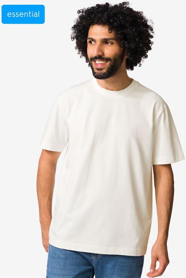 HEMA Heren T-shirt Elias Relaxed Fit Gebroken Wit (gebroken wit) - Foto 2
