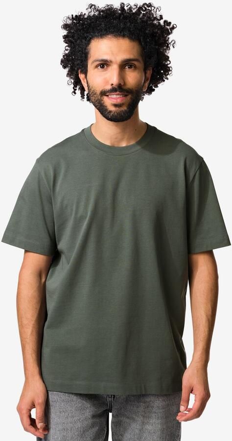 HEMA Heren T-shirt Elias Relaxed Fit Grijs (grijs)