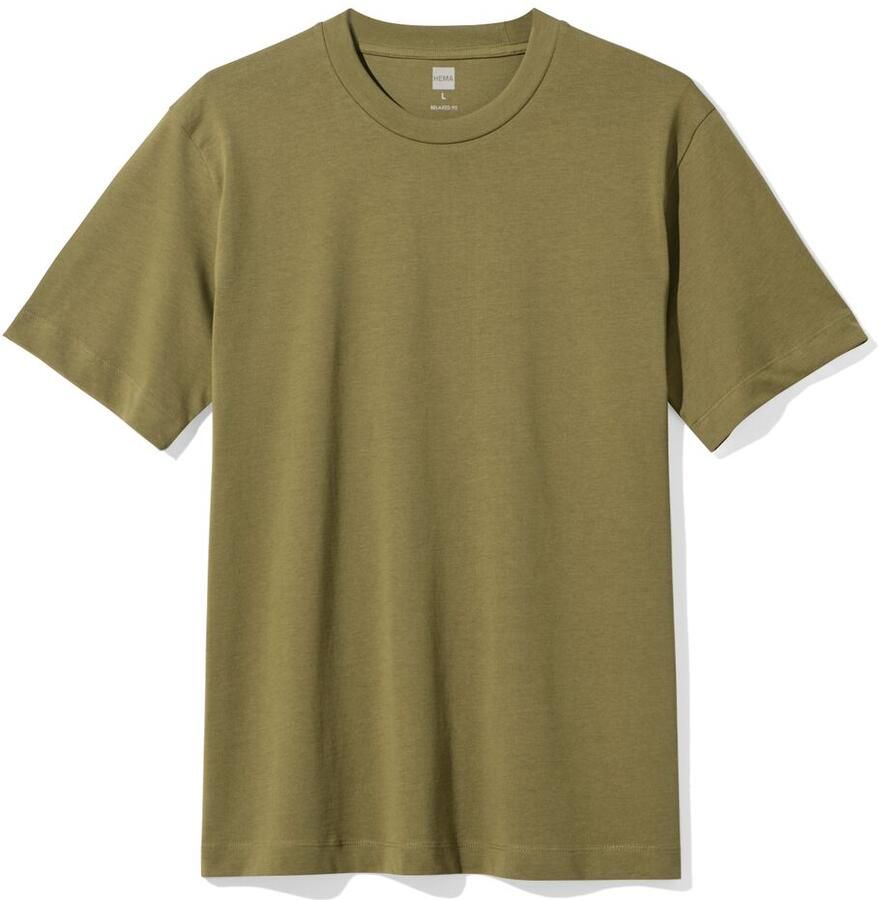 HEMA Heren T-shirt Elias Relaxed Fit Middengroen (middengroen)