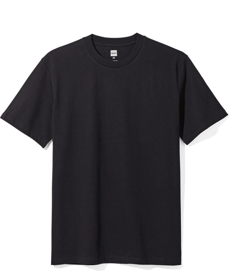 HEMA Heren T-shirt Elias Relaxed Fit Zwart (zwart)