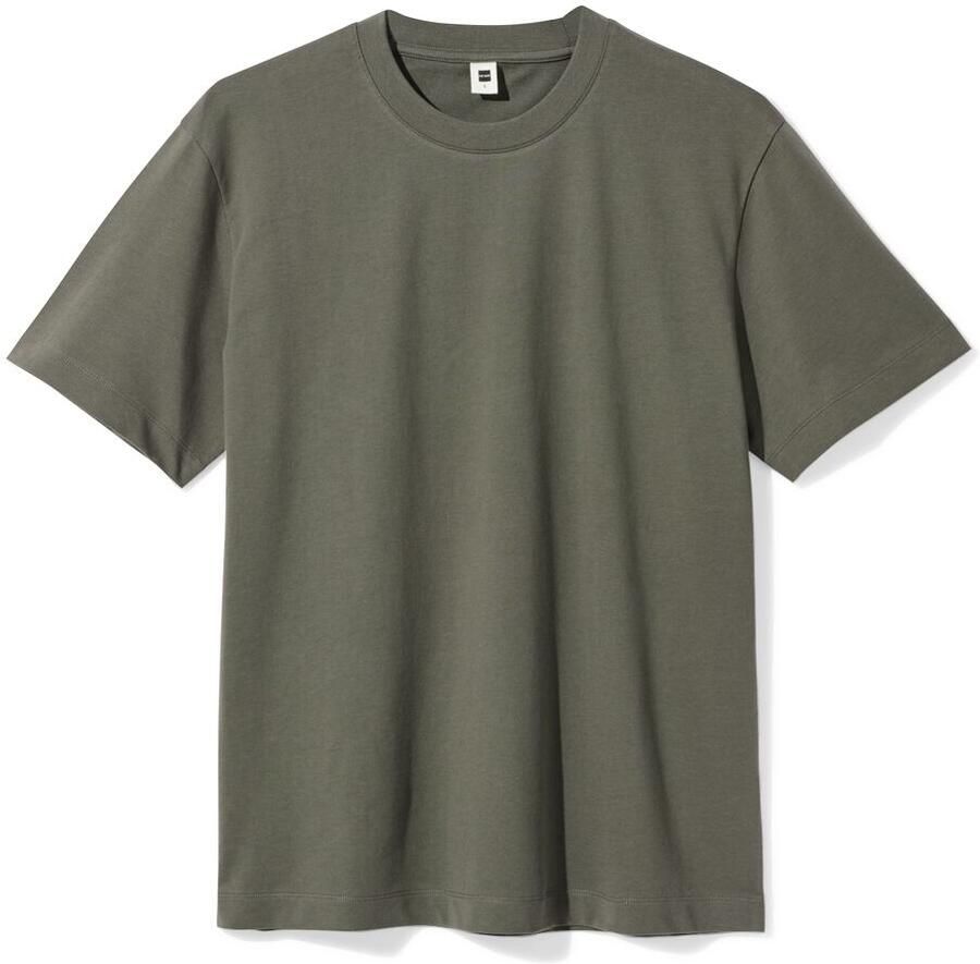 HEMA Heren T-shirt Elias Structuur Donkergrijs (donkergrijs) - Foto 2