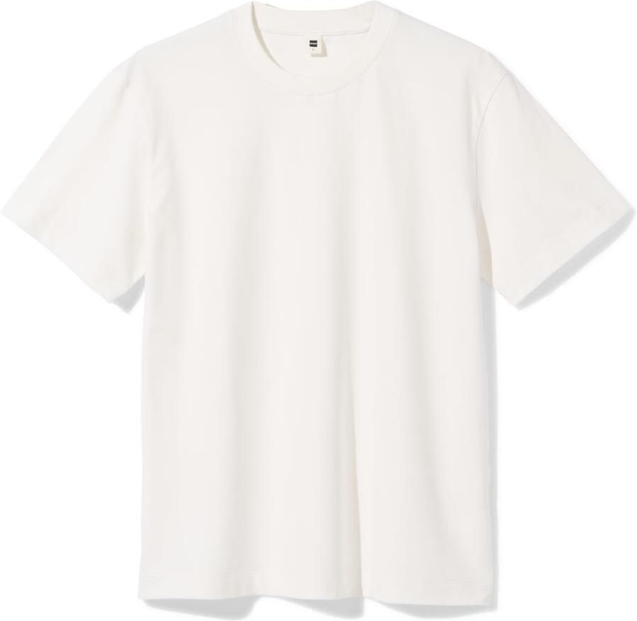 HEMA Heren T-shirt Elias Structuur Gebroken Wit (gebroken wit)