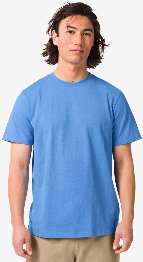 HEMA Heren T-shirt Jaap Slub Lichtblauw (lichtblauw) - Foto 2