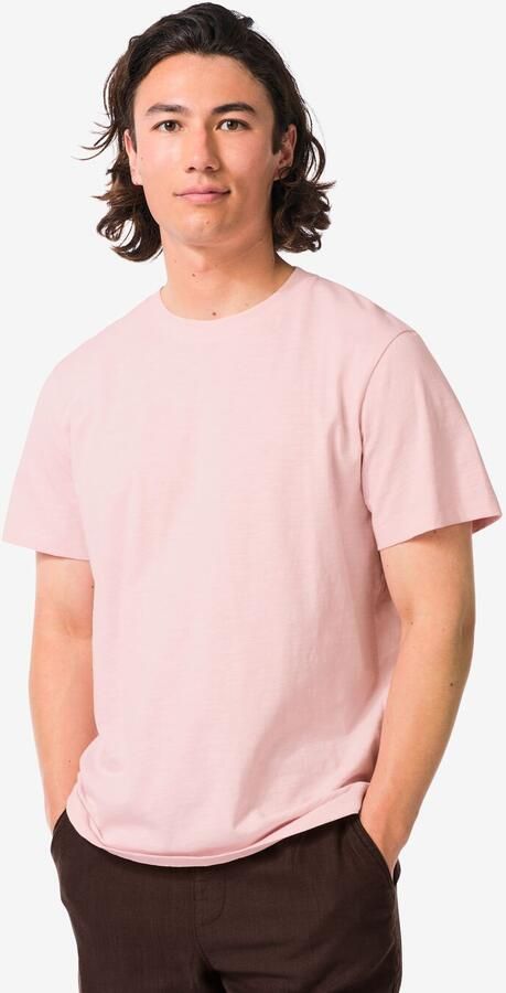 HEMA Heren T-shirt Jaap Slub Lichtroze (lichtroze) - Foto 2