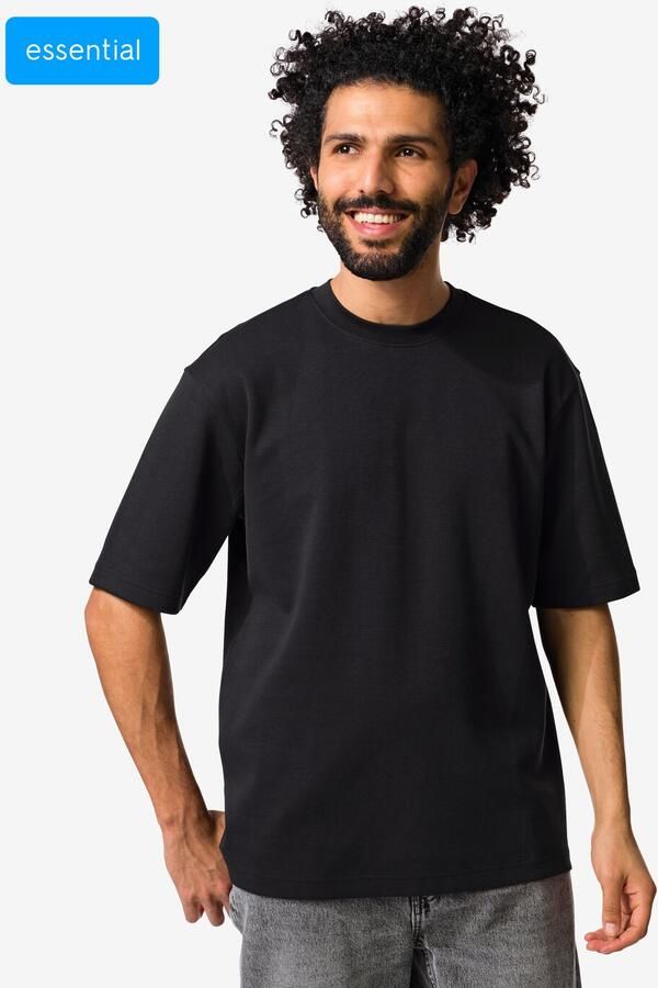 HEMA Heren T-shirt Job Oversized Fit Zwart (zwart) - Foto 2