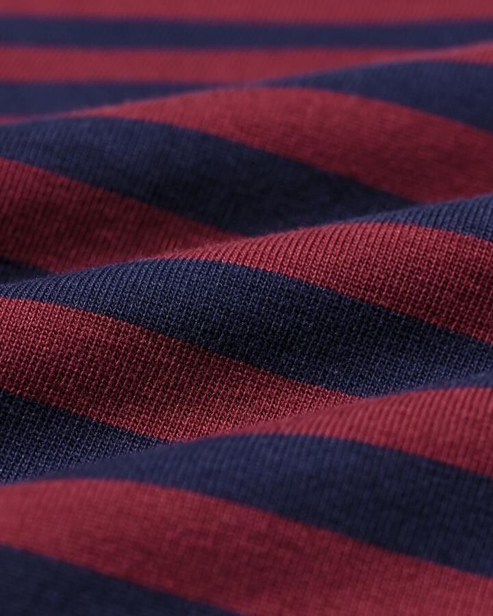 HEMA Heren T-shirt Loek Jersey Strepen Donkerrood (donkerrood) - Foto 2