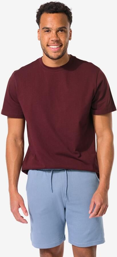 HEMA Heren T-shirt Regular Donkerrood (donkerrood) - Foto 2