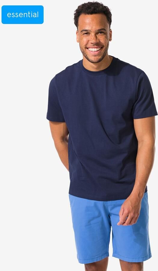 HEMA Heren T-shirt Regular Fit Donkerblauw (donkerblauw) - Foto 2