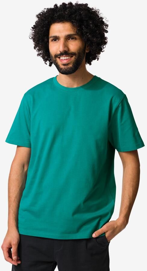 HEMA Heren T-shirt Regular Fit Lichtgroen (lichtgroen)