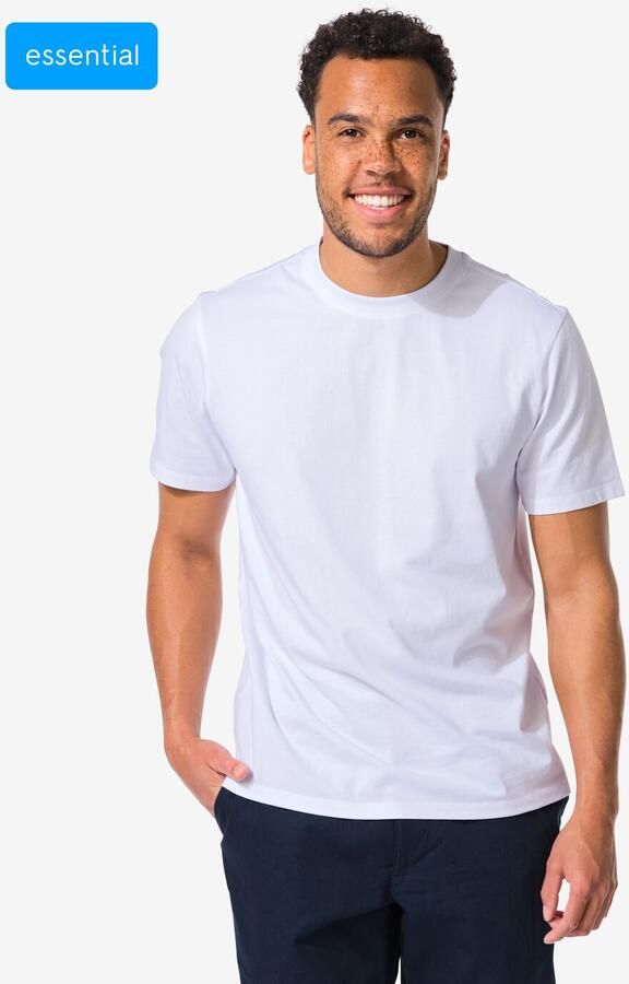 HEMA Heren T-shirt Regular Fit Wit (wit) - Foto 2