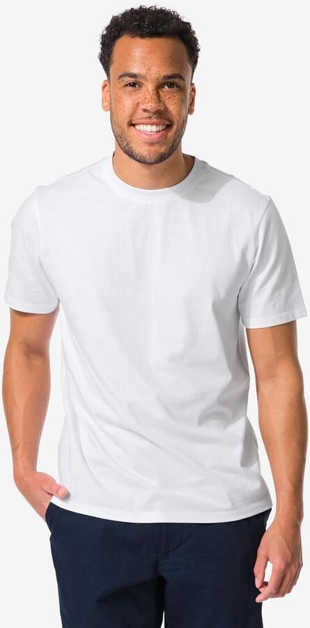 HEMA Heren T-shirt Regular Fit Wit (wit)