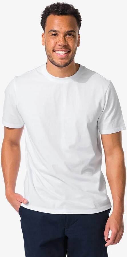 HEMA Heren T-shirt Regular Fit Wit (wit)