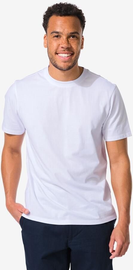 HEMA Heren T-shirt Regular Wit (wit) - Foto 2
