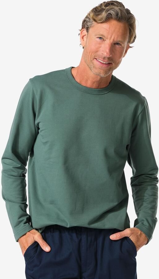 HEMA Heren T-shirt Relaxed Fit Middengroen (middengroen) - Foto 2