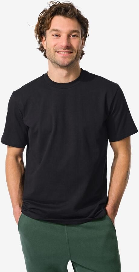 HEMA Heren T-shirt Relaxed Fit Zwart (zwart) - Foto 2
