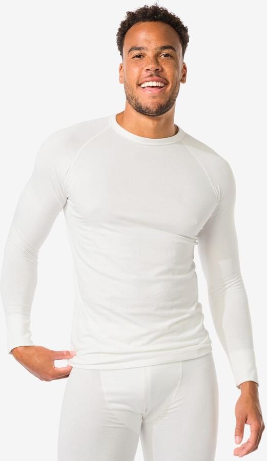 HEMA Heren Thermo T-shirt Wit (wit)