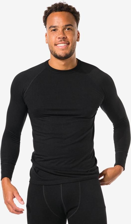 HEMA Heren Thermo T-shirt Zwart (zwart)