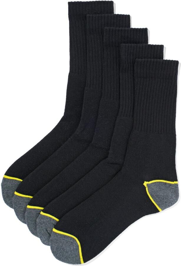 HEMA Heren Werksokken 5 Paar Zwart (zwart) - Foto 2