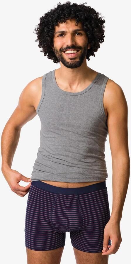 HEMA Herenboxer Strepen 3 Stuks Donkerblauw (donkerblauw)
