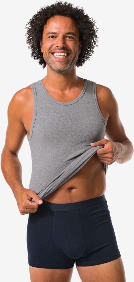 HEMA Herenboxers 3 Stuks Blauw (blauw) - Foto 3