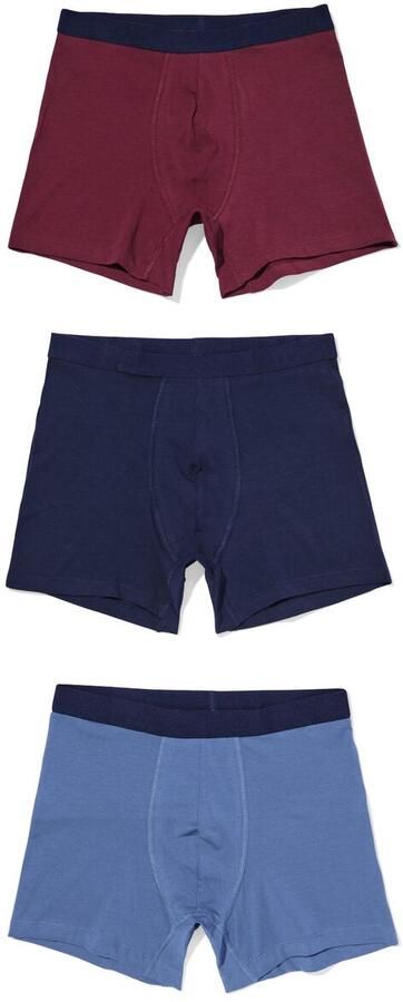 HEMA Herenboxers 3 Stuks Donkerrood (donkerrood)