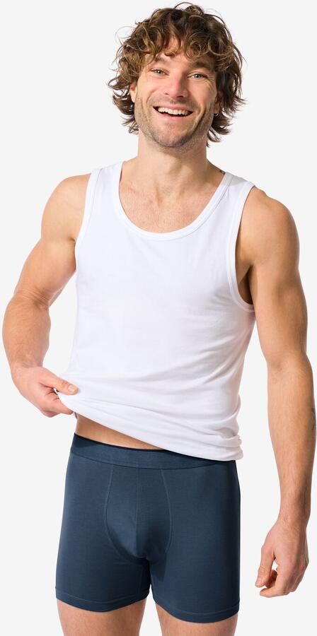 HEMA Herenboxers Comfort Perfect 2 Stuks Donkerblauw (donkerblauw) - Foto 3