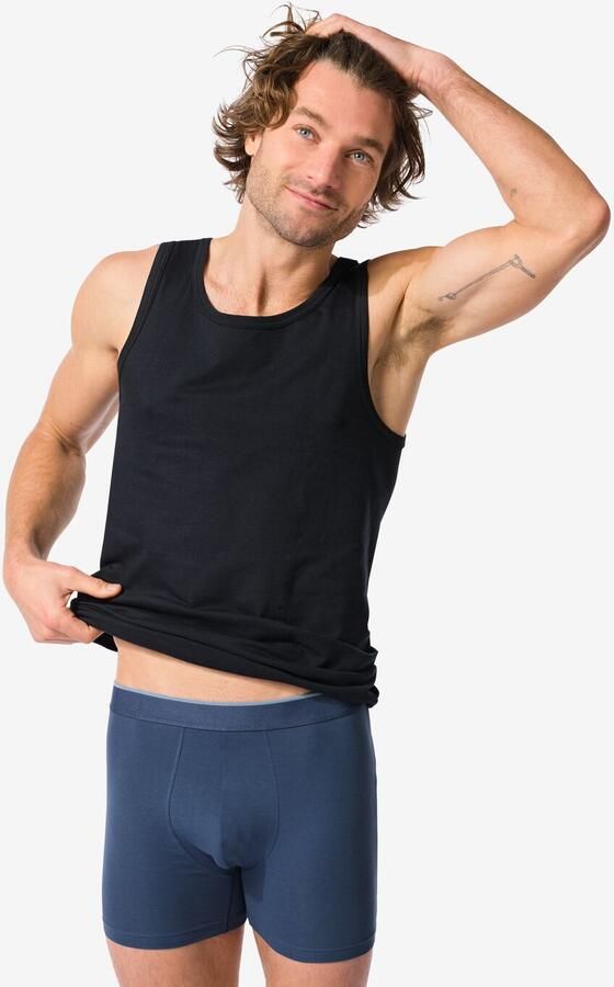 HEMA Herenboxers Comfort Perfect 2 Stuks Donkerblauw (donkerblauw) - Foto 2