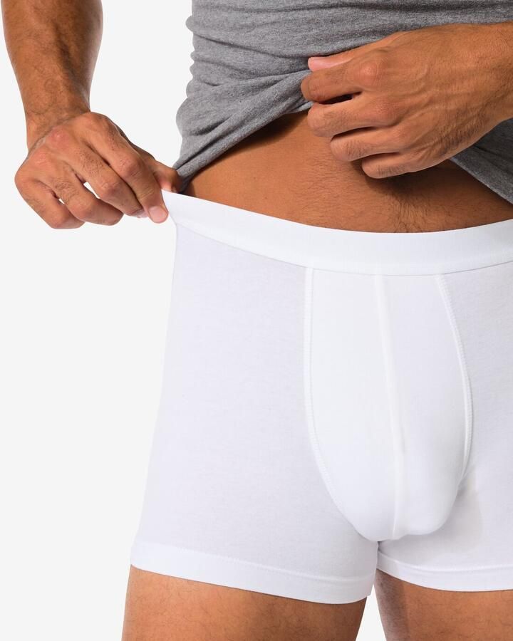 HEMA Herenboxers Kort Katoen stretch Long Lasting Wit (wit)