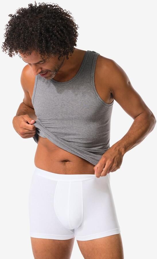 HEMA Herenboxers Kort Katoen stretch Long Lasting Wit (wit) - Foto 2