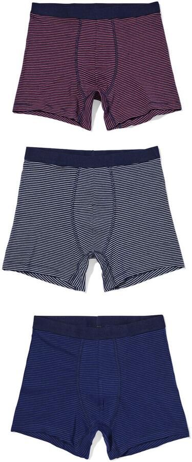 HEMA Herenboxers Strepen 3 Stuks Donkerblauw (donkerblauw) - Foto 2