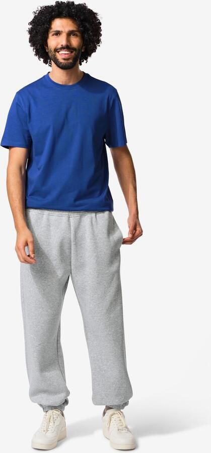 HEMA Herenbroek Sweatstof Regular Fit Grijsmelange (grijsmelange) - Foto 2