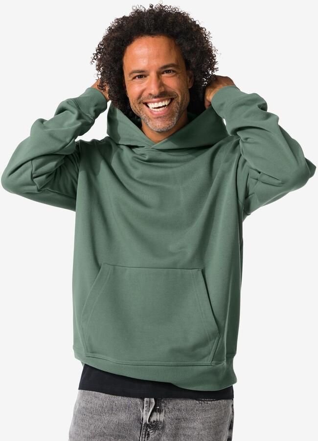 HEMA Herenhoodie Maarten Oversized Middengroen (middengroen) - Foto 2