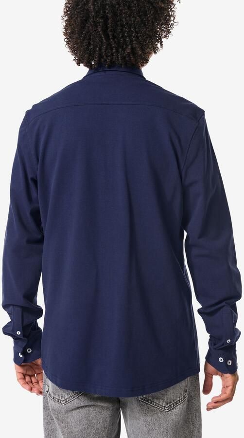 HEMA Herenoverhemd Billy Pique Donkerblauw (donkerblauw) - Foto 2