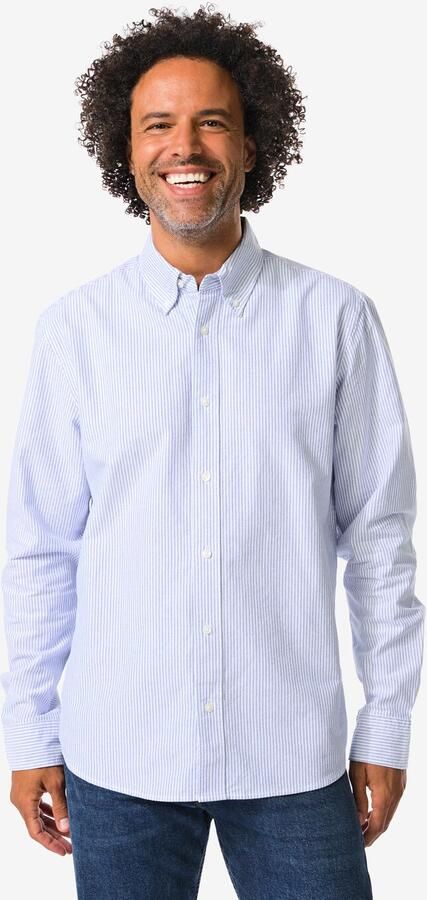 HEMA Herenoverhemd Scott Blauw (blauw) - Foto 3