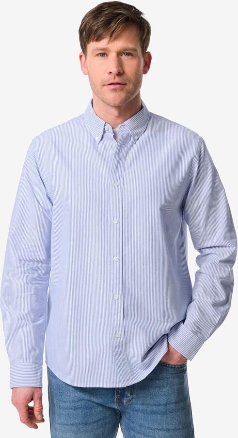 HEMA Herenoverhemd Scott Blauw (blauw) - Foto 3