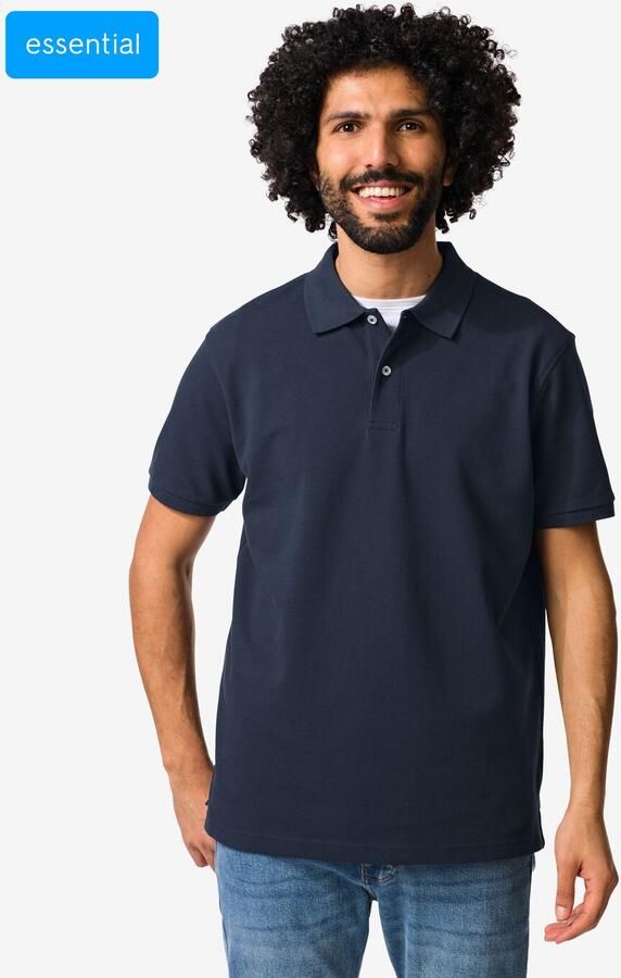 HEMA Herenpolo Denton Regular Fit Donkerblauw (donkerblauw) - Foto 5