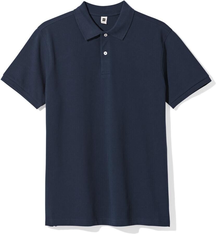 HEMA Herenpolo Denton Regular Fit Donkerblauw (donkerblauw)