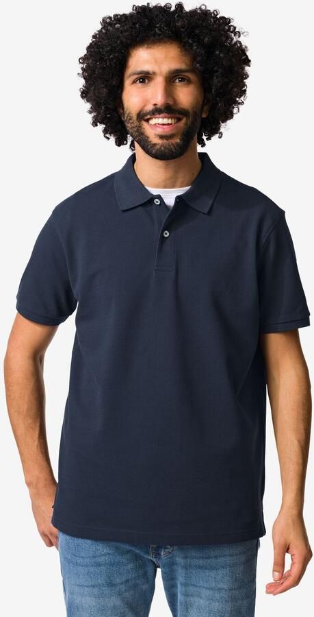 HEMA Herenpolo Denton Regular Fit Donkerblauw (donkerblauw) - Foto 2