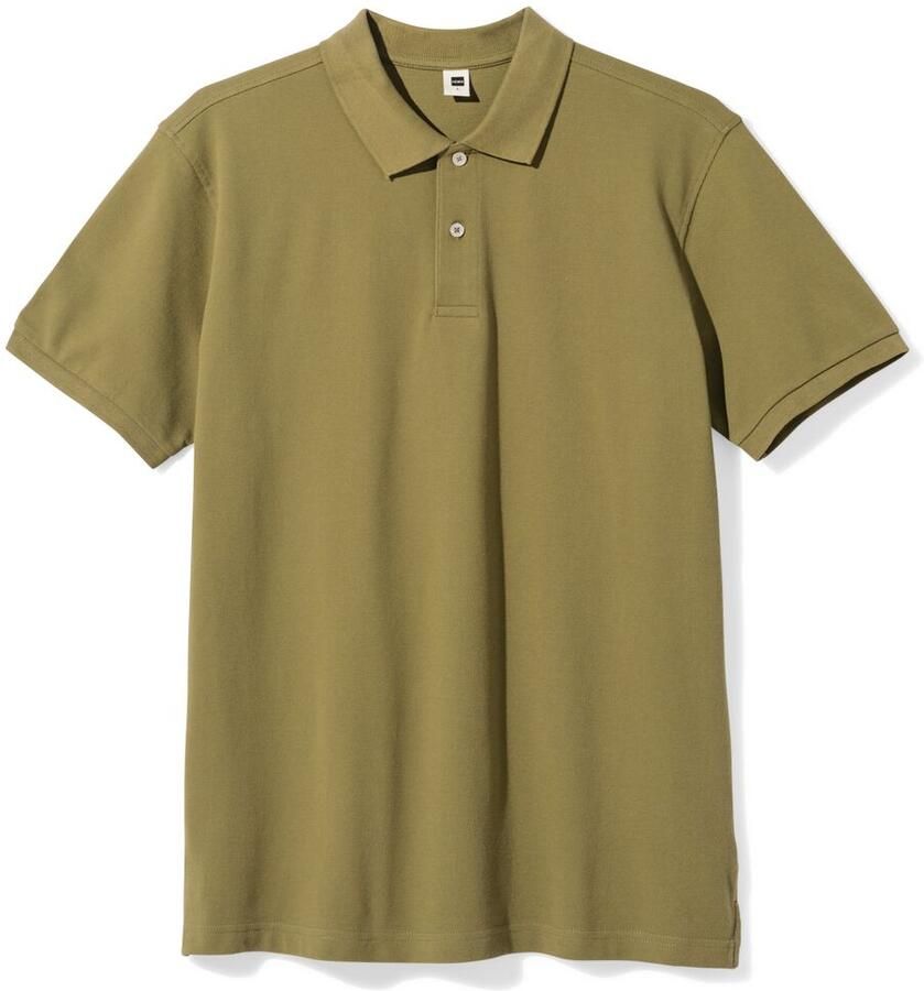 HEMA Herenpolo Denton Regular Fit Piqué Middengroen (middengroen)