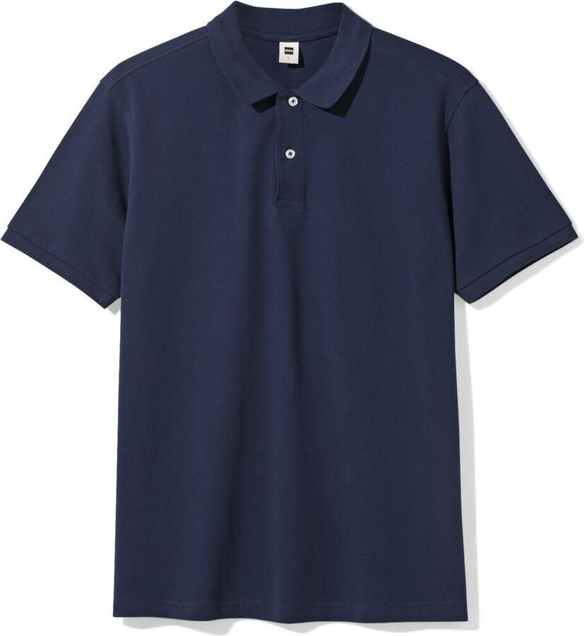 HEMA Herenpolo Donkerblauw (donkerblauw)