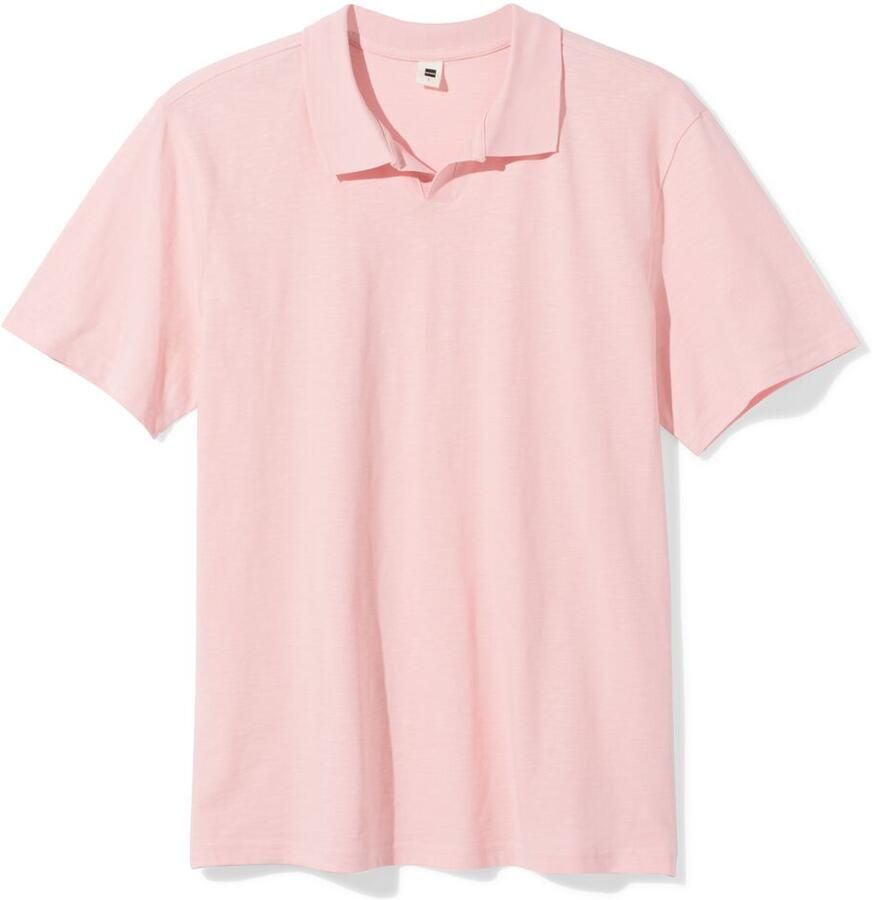 HEMA Herenpolo Jack Slub Lichtroze (lichtroze)
