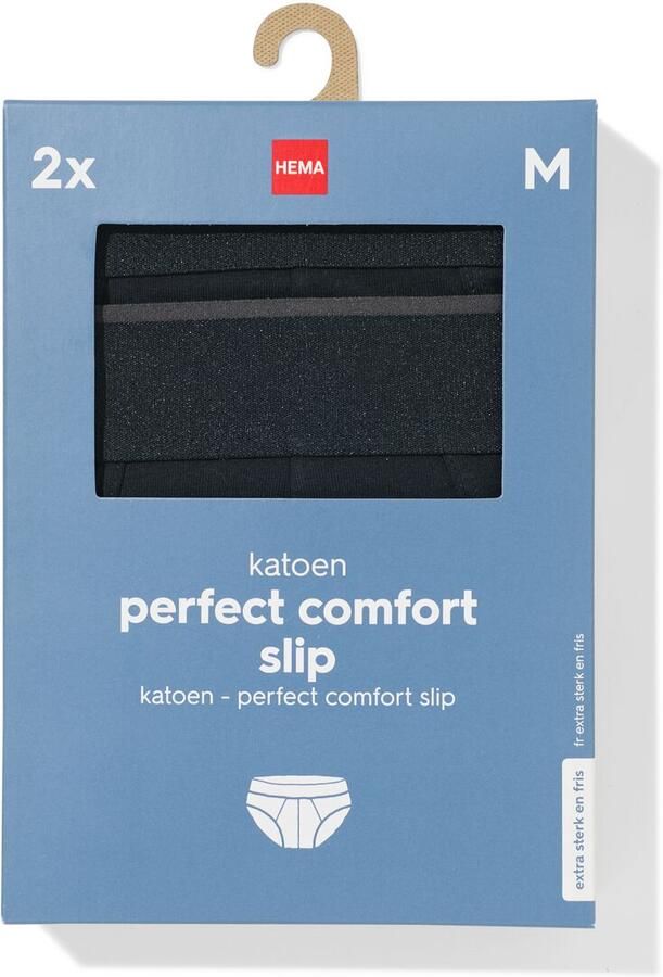 HEMA Herenslips Perfect Comfort 2 Stuks Zwart (zwart) - Foto 2