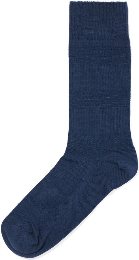 HEMA Herensokken 1 Paar 3D-streep Donkerblauw (donkerblauw) - Foto 2