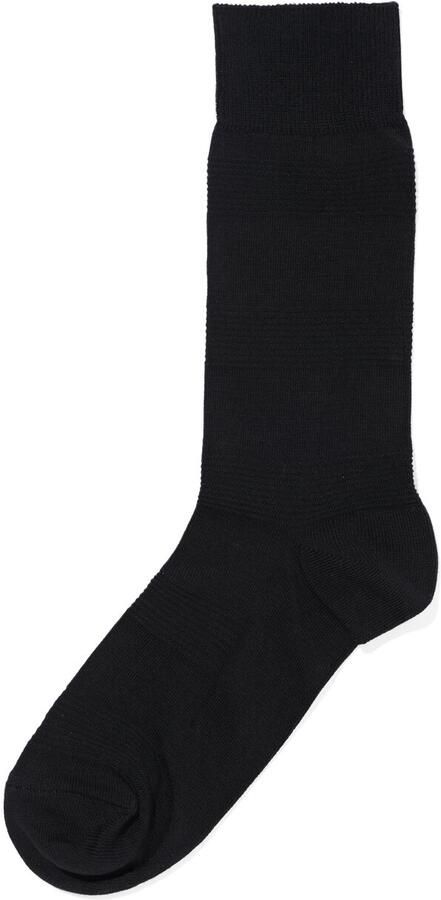 HEMA Herensokken 1 Paar 3D-streep Zwart (zwart) - Foto 2