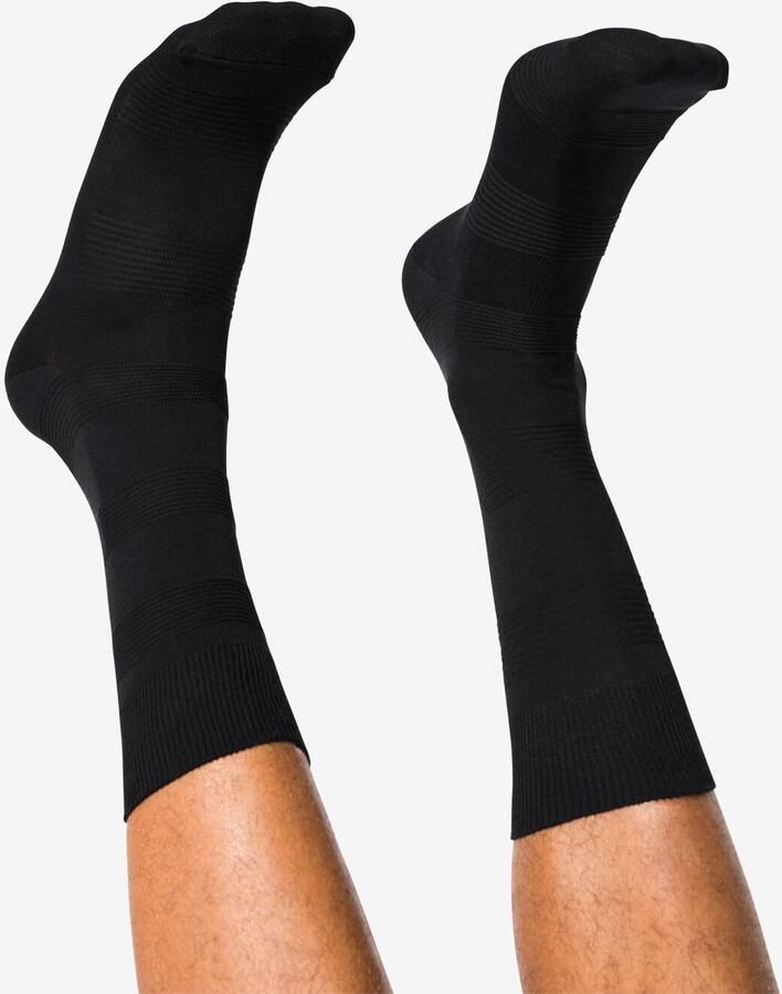 HEMA Herensokken 1 Paar 3D-streep Zwart (zwart)