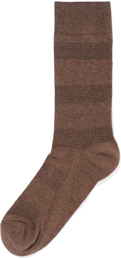 HEMA Herensokken 3D-streep Bruin (bruin) - Foto 2